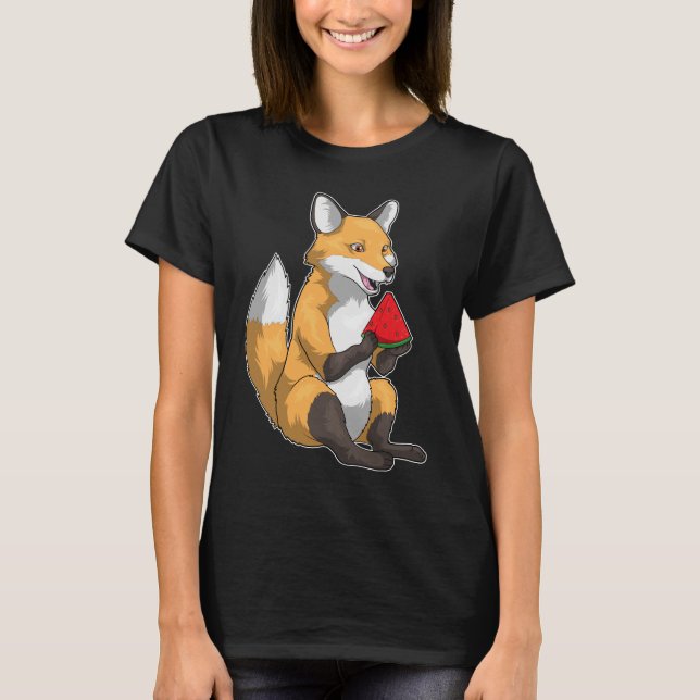 Fox Watermelon Fruit T Shirt (Framsida)