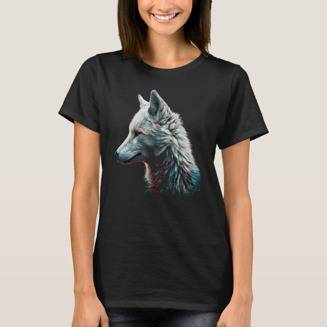 Fox White  Animal Fox 1 T Shirt (Framsida)