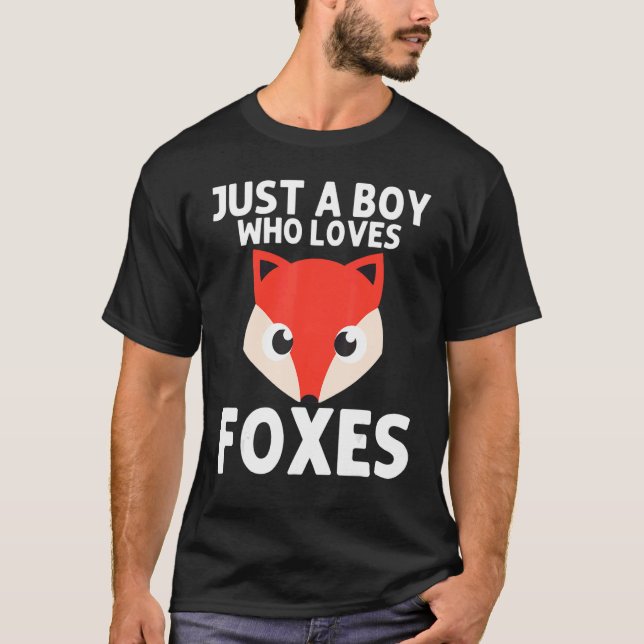 Fox Wild Animal Fox Vixen  Boys Men Wildlife T Shirt (Framsida)