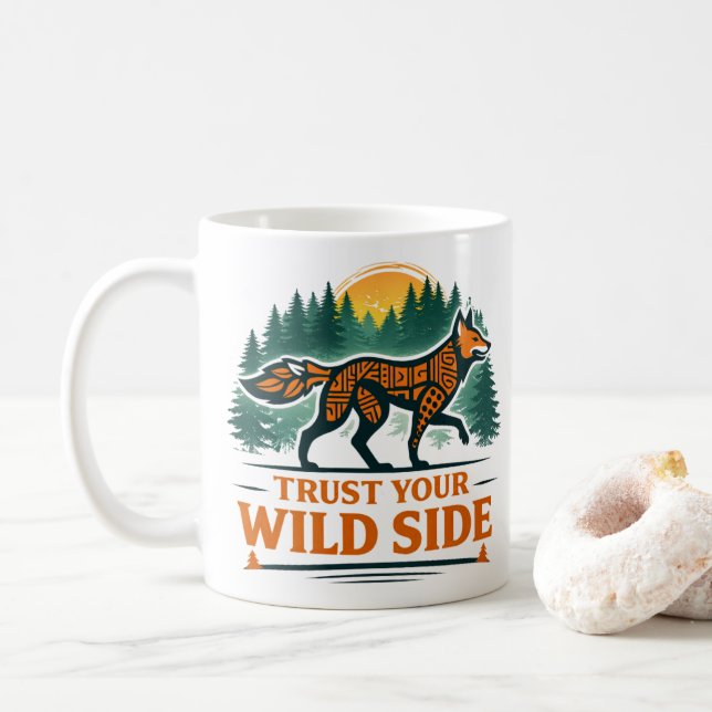 Fox Wilderness Spirit Animal Graphic Tee Kaffemugg (Med munk)