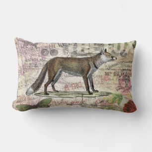 Fox Wildlife Vintage Animal Illustration Lumbarkudde
