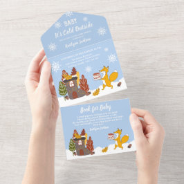 Fox Winter Baby Shower Det är Kallet utanför