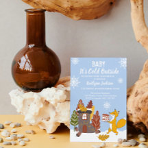 Fox Winter Baby Shower Det är Kallet utanför