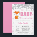 Fox Winter Rosa Girl Baby Shower Snowflake Inbjudningar<br><div class="desc">Fox Winter Rosa Girl Baby Shower Snowflake-inbjudan. Baby dess kall utanför Baby Shower-inbjudan. Rosa Snowflake. Bjud in för barn. Winter Helgdag Baby Shower Inbjudan. Vit bakgrund. Om du vill göra ytterligare anpassningar klickar du på knappen "Anpassa" och användor verktyg som är utformat för att ändra mallen.</div>