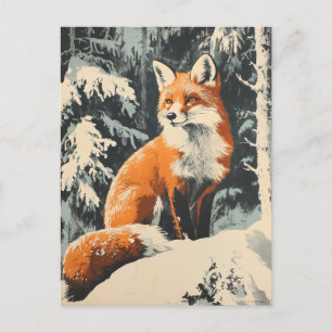Fox Winter-vintage Vykort