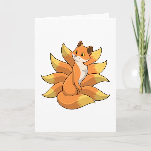 Fox with 9 Fox tails Kort (Framsida)