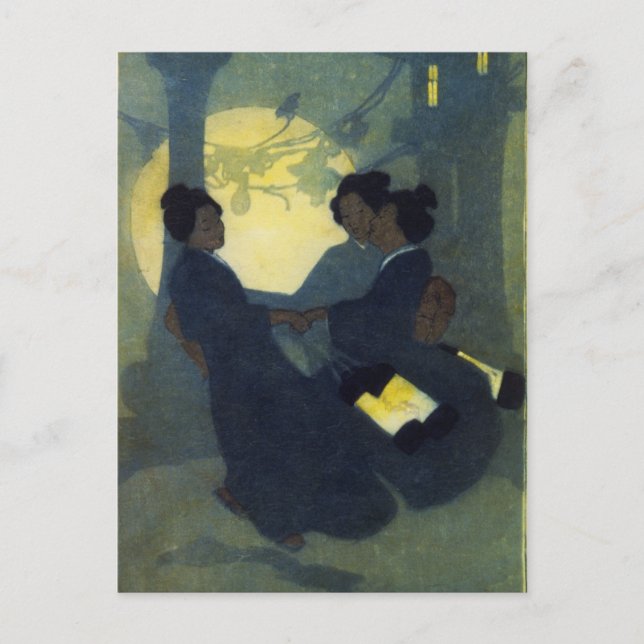 Fox women Kitsune in human form by Bertha Lum Vykort (Framsida)