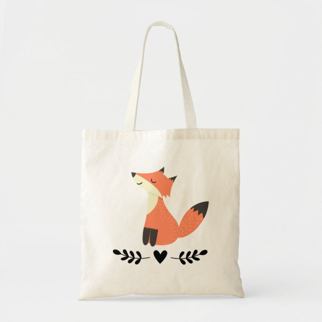 Fox Woodland Animal Foxes Älskare Gift Tygkasse (Framsidan)