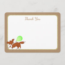 Fox Woodland Birch Träd Baby Shower Tack
