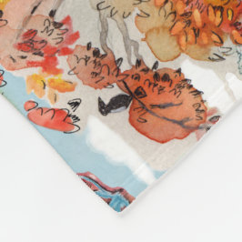 Fox Woodland Cabincore Blanket Vågrät Fleecefilt