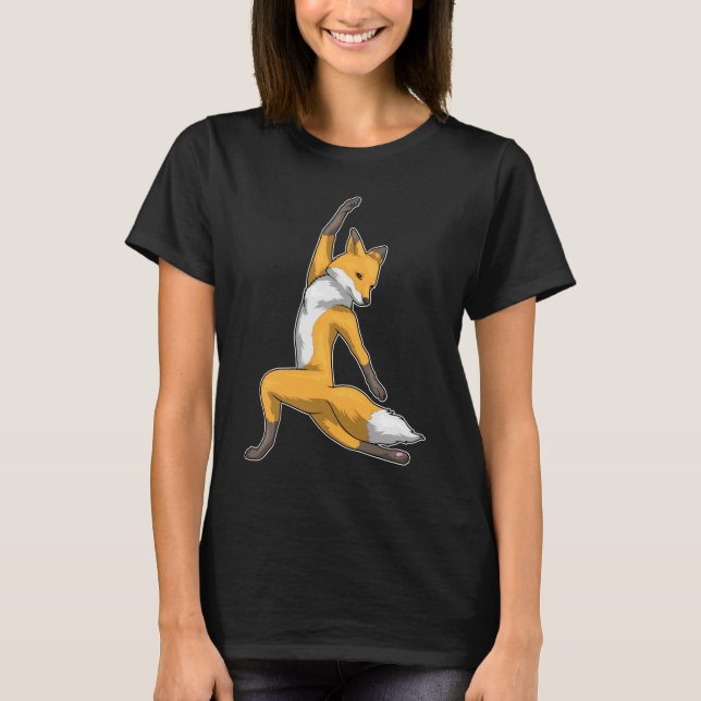 Fox Yoga Fitness Gymnastics T Shirt (Framsida)