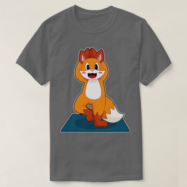 Fox Yoga Meditation T Shirt (Design framsida)