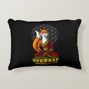Fox Yoga Zen Meditation Buddha Animal Prydnadskudde