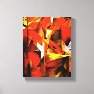 Foxar av Franz Marc Fine Art Canvas
