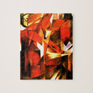 Foxar av Franz Marc Fine Art Pussel