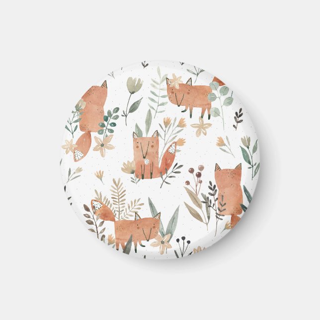 Foxar i Meadows: Vattenfärgen är sömlös Magnet (Framsidan)