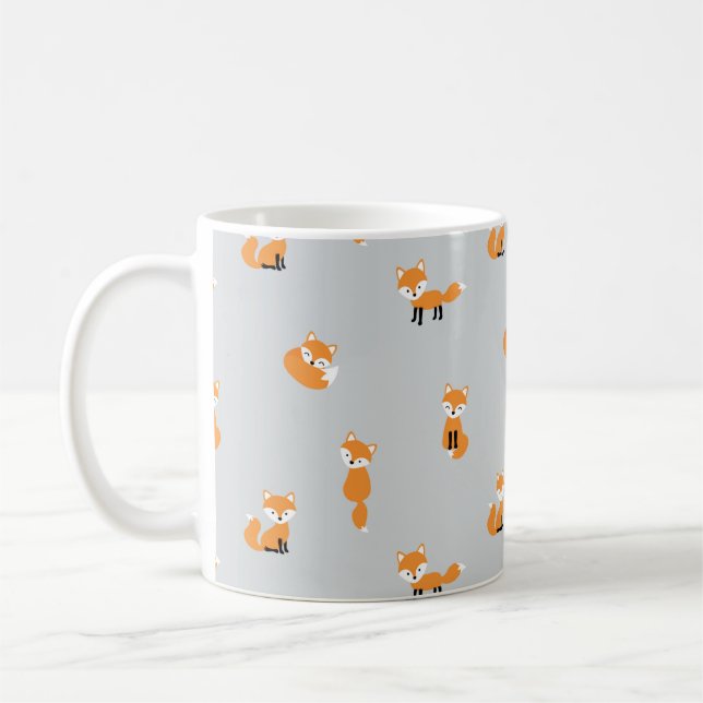 Foxar sömlös mönster kaffemugg (Vänster)