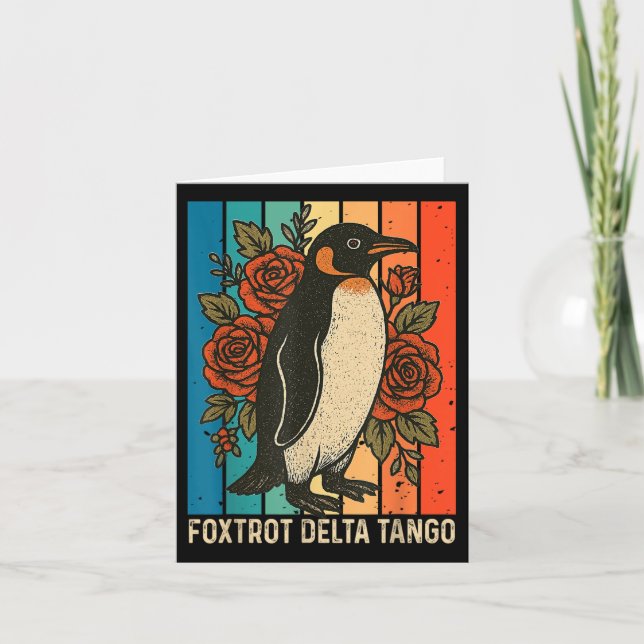 Foxayed Deltas Tangos Penguins Anti Trump Kort (Framsida)