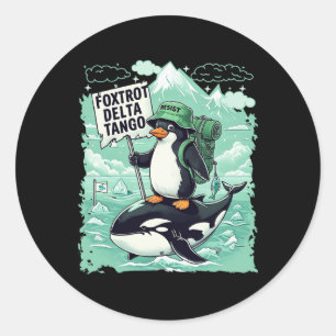 Foxayed Deltas Tangos Penguins Anti Trump Runt Klistermärke