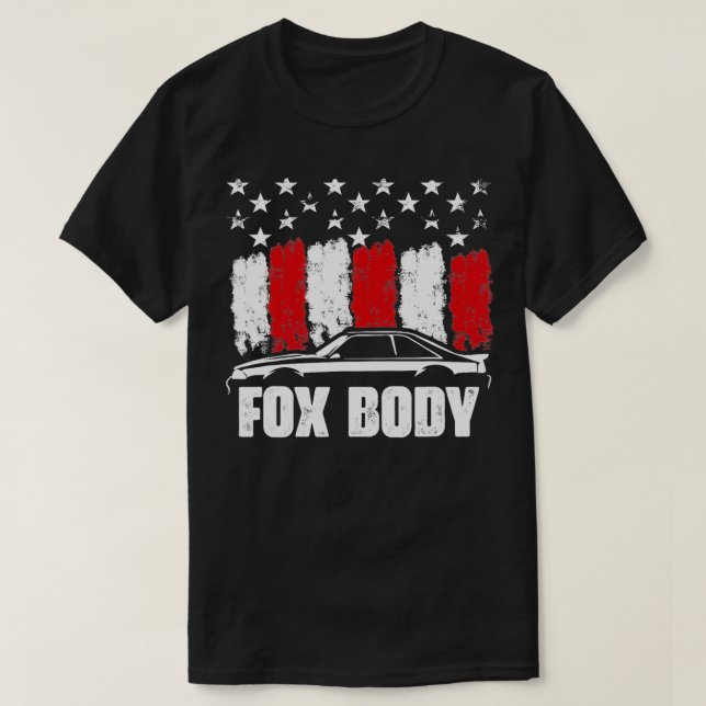 Foxbody American Old Muscle Maximum Horsepower T Shirt (Design framsida)