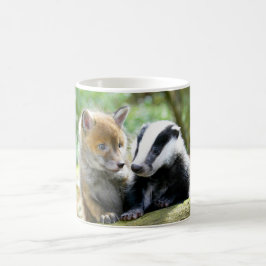 Foxcub och Badger Cute! Kaffemugg