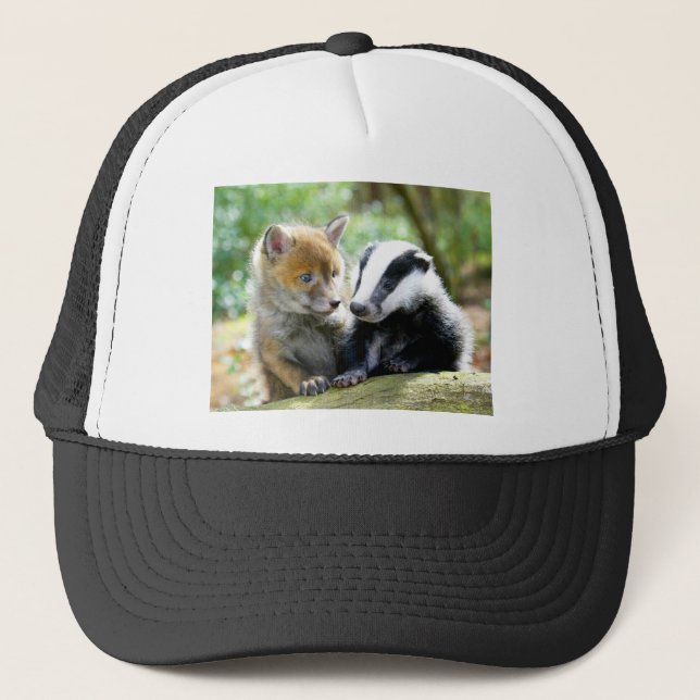 Foxcub och Badger Cute! Keps (Framsida)