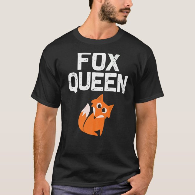 Foxdesign för kvinnor i Mamma Foxes Djurliv T Shirt (Framsida)