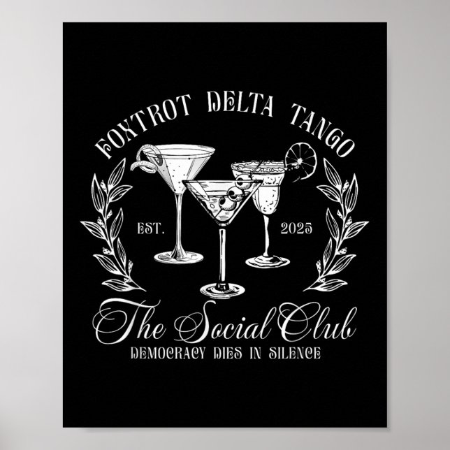 Foxdragtas Deltas Tangos Klubben Social Poster (Framsidan)
