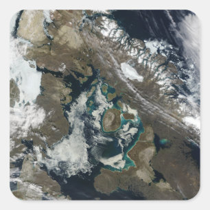 Foxe Basin, norra Kanada Fyrkantigt Klistermärke
