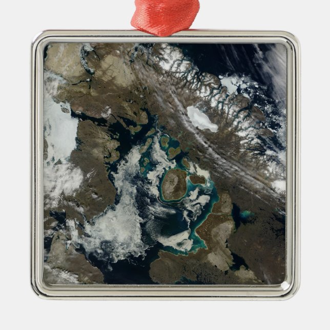 Foxe Basin, norra Kanada Julgransprydnad Metall (Framsidan)