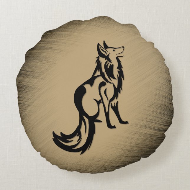 Foxed Rund Kudde (Baksidan)
