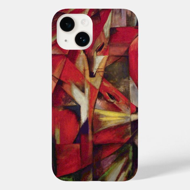 Foxer av Franz Marc, Vintage Abstrakt Cubism Art (Baksida)