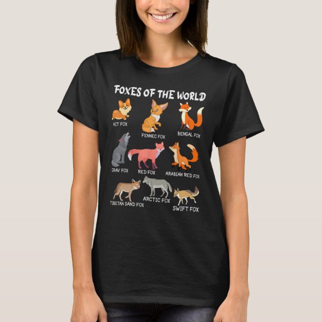 Foxer för världsberömda djur inom foxutbildning t shirt (Framsida)
