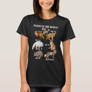Foxer från World Fox Tävling Education Vild Ani T Shirt