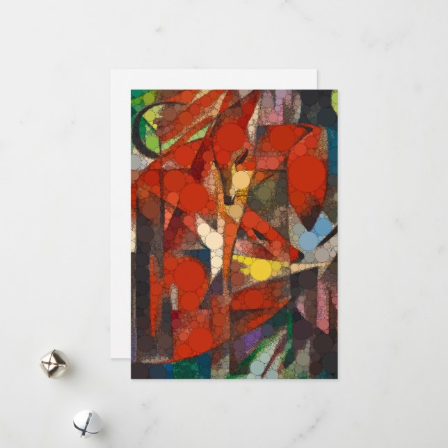 Foxerna, oändliga punkter från efter Franz Marc Julkort (Fram/Back In Situ)