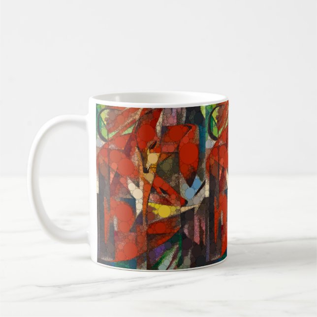 Foxerna, oändliga punkter från efter Franz Marc Kaffemugg (Vänster)