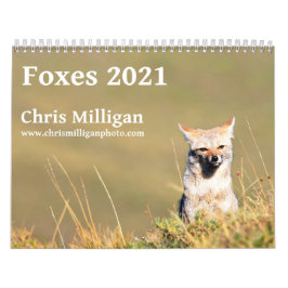 Foxes 2021 av Chris Milligan Kalender