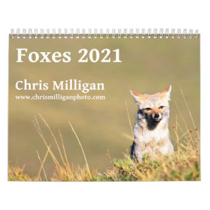 Foxes 2021 av Chris Milligan Kalender