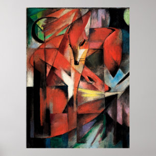 Foxes av Franz Marc (1913) Poster
