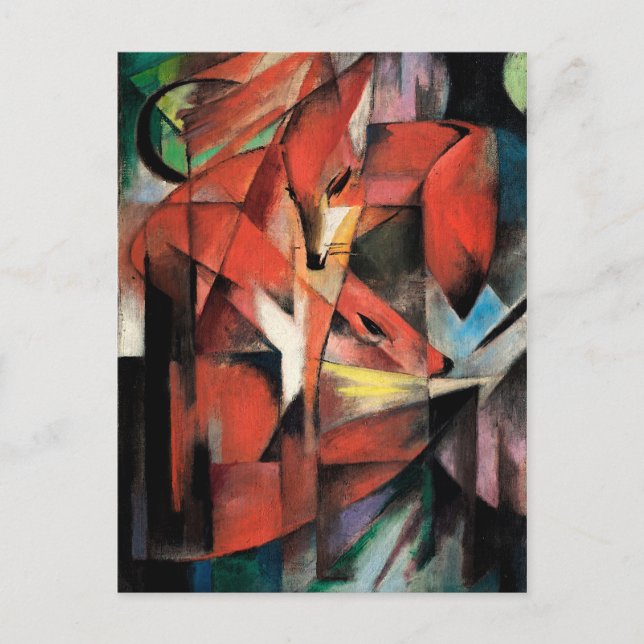 Foxes av Franz Marc (1913) Vykort (Framsida)