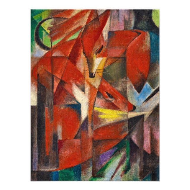 Foxes av Franz Marc Fototryck (Framsidan)