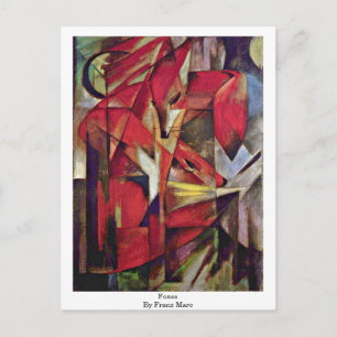 Foxes av Franz Marc Vykort