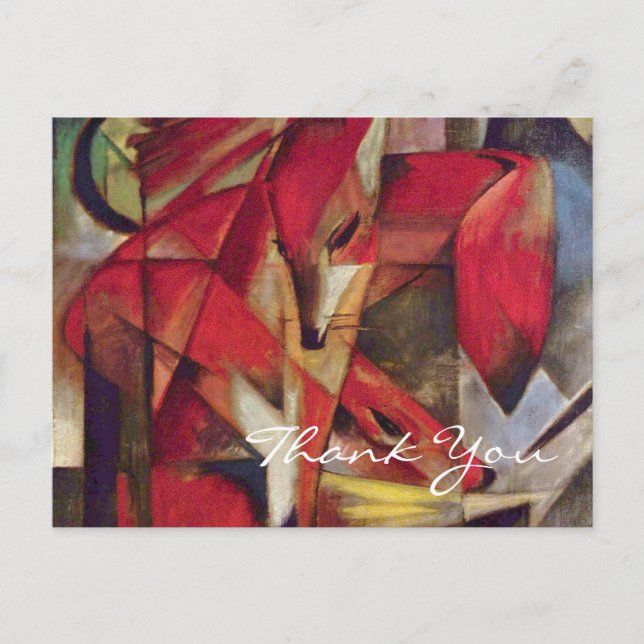 Foxes av Franz Marc Vykort (Framsida)