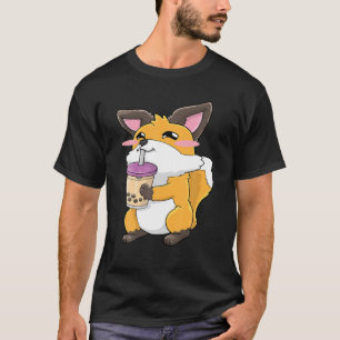 Foxes Boba Bubble Tea Anime Kawaii Cute Gift T Shirt
