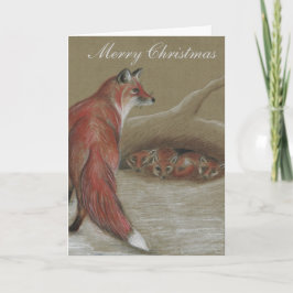 Foxes British Wildlife-julkort Helgkort
