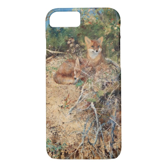 Foxes, Bruno Liljefors Case-Mate iPhone Skal (Baksida)