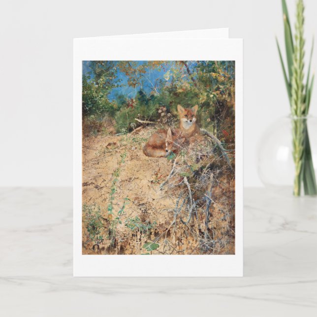 Foxes, Bruno Liljefors Kort (Framsida)