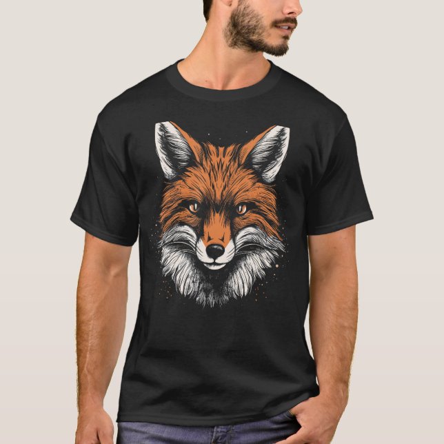 Foxes Fox Head Forest Nature Forest Animals T Shirt (Framsida)
