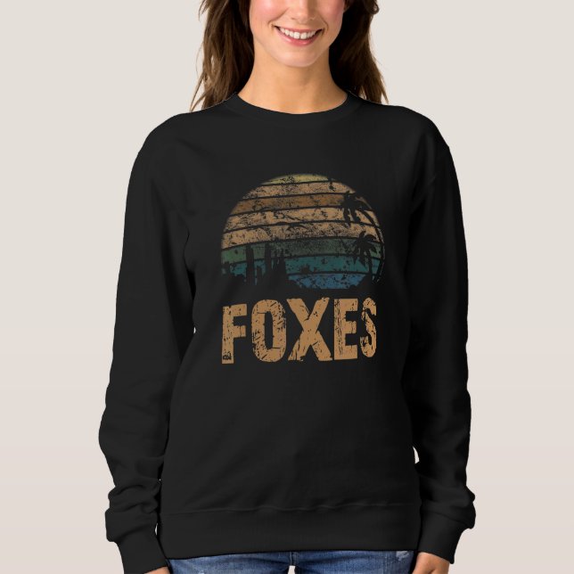 Foxes Vintage Sunset Distressed T Shirt (Framsida)