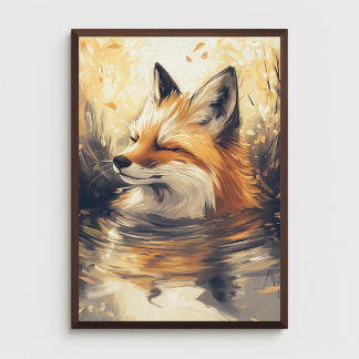 Foxfärgning i Vatten Poster